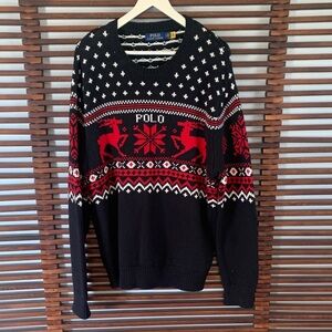 🎉NEW LISTING!🎉Polo by Ralph Lauren Fair Isle Reindeer Crewneck Sweater